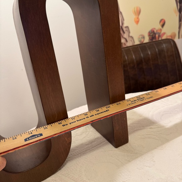 Modeline Mid Century Modern Sculptured Brown Walnut Table Lamp 36”x11.5”x5” RARE - Picture 6 of 10